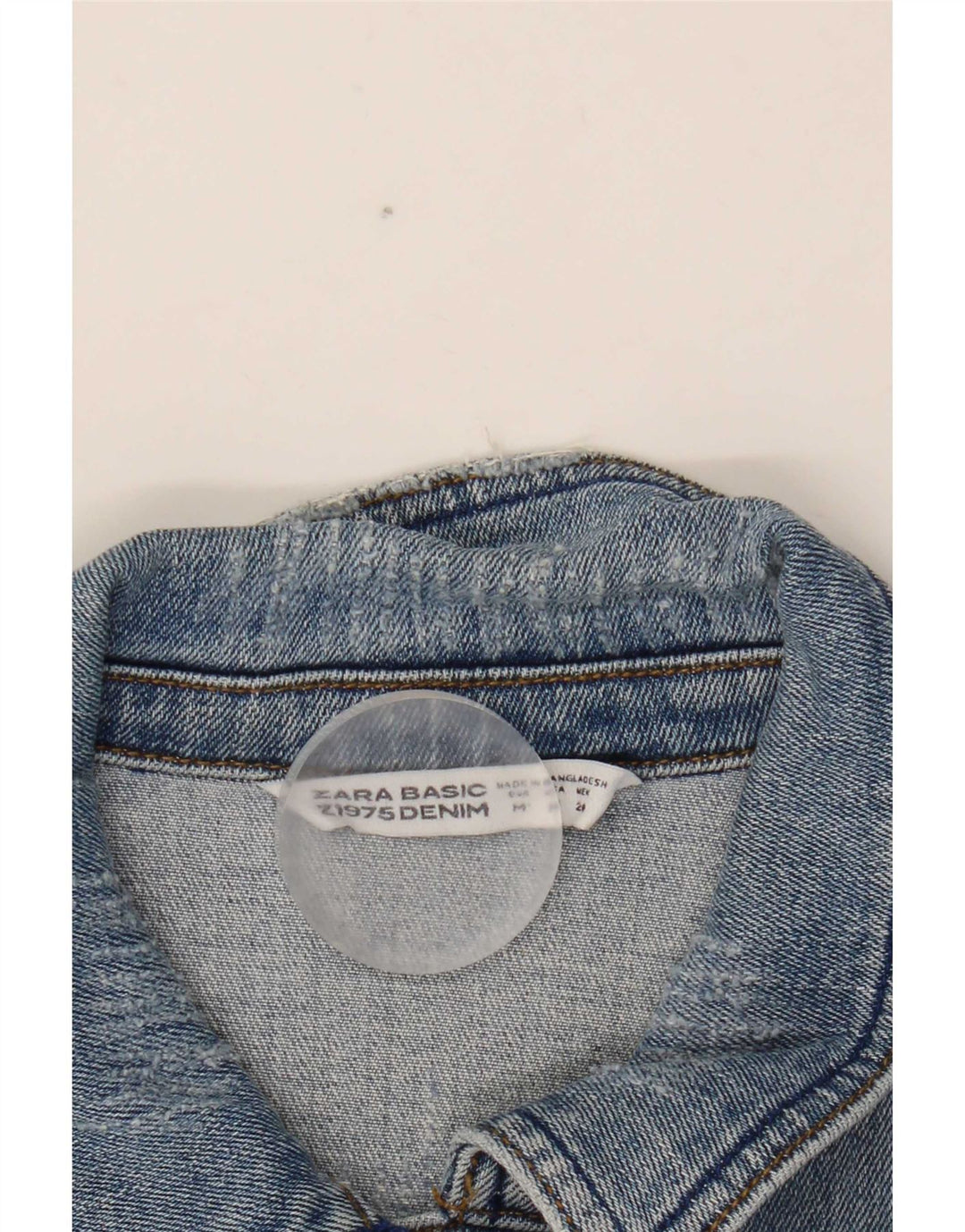 Giacca in denim corto da donna Zara UK 12 cotone blu medio