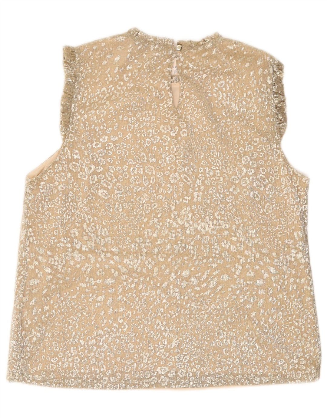 Camicetta senza maniche da donna OASIS UK 14 Grande stampa animalier beige
