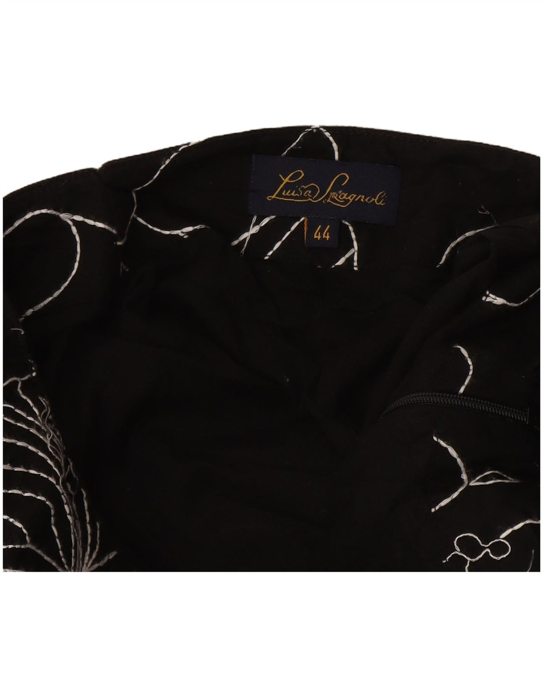 Gonna a trapezio da donna Luisa Spagnoli IT 44 media W28 nera floreale