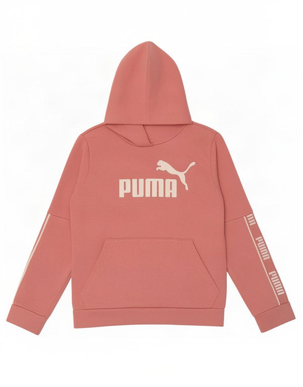 Felpa con cappuccio grafica da donna Puma UK 14 cotone rosa medio