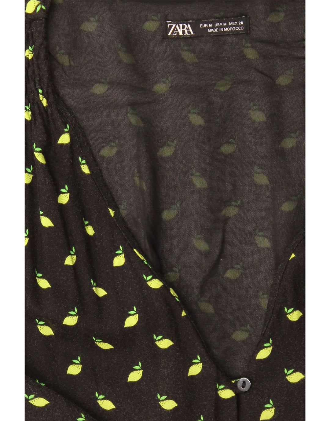 Abito a trapezio da donna Zara UK 12 medio nero maculato