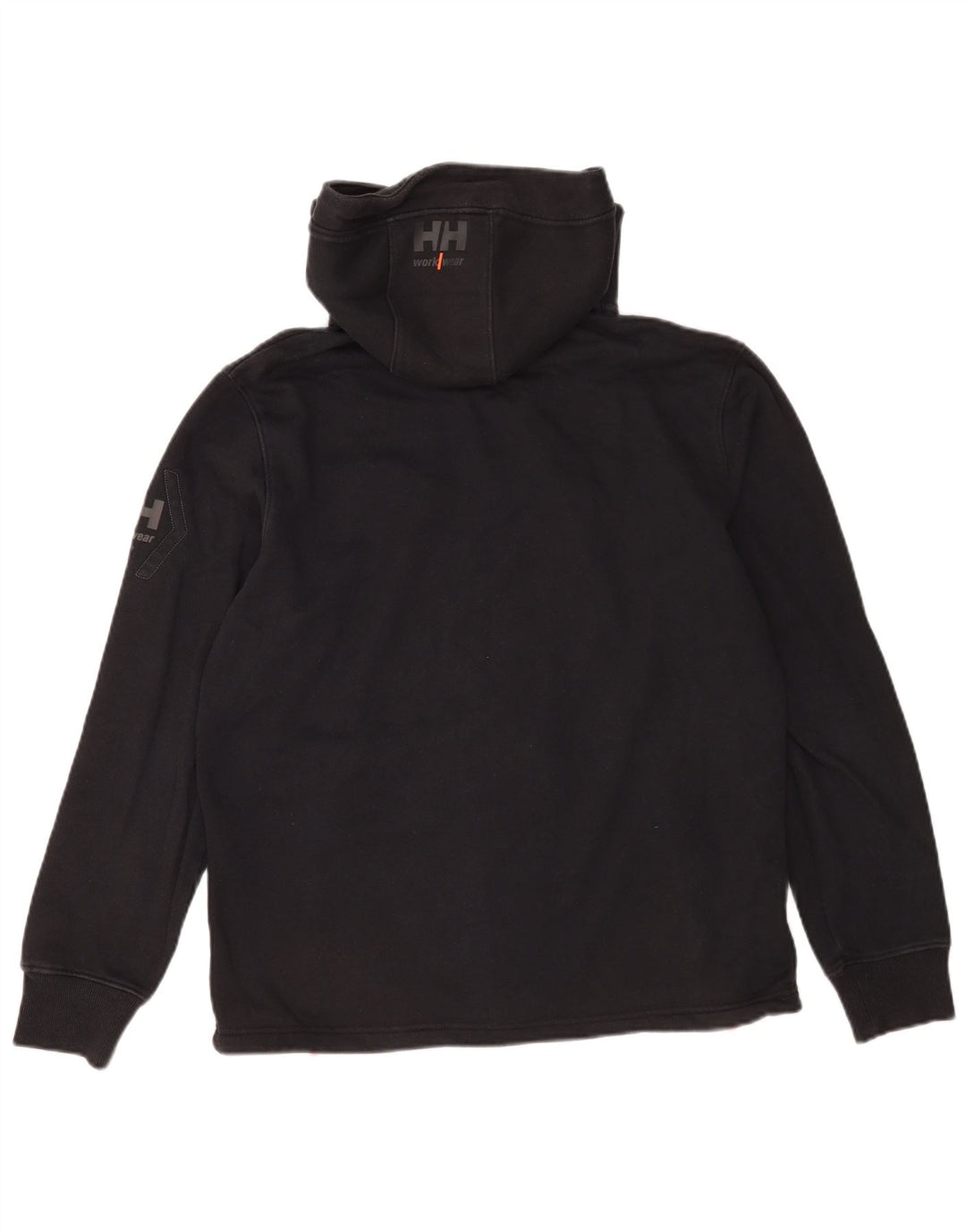 Maglione con cappuccio e zip grafica da uomo Helly Hansen grande in cotone nero