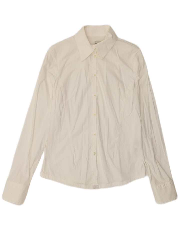 Camicia da donna Calvin Klein UK 12 cotone bianco medio