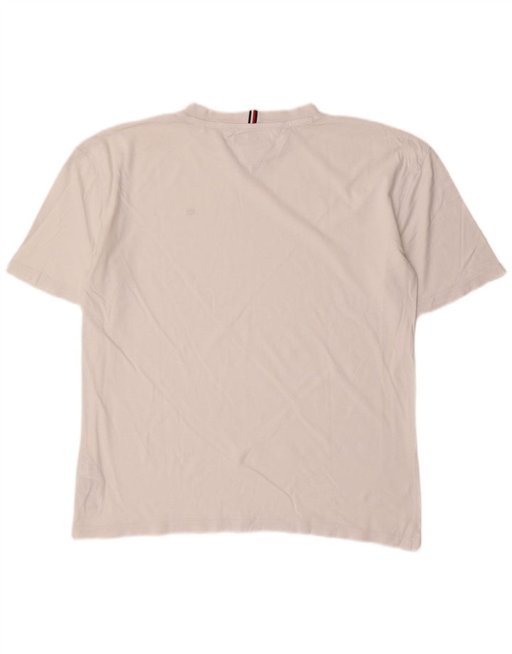 TOMMY HILFIGER T-shirt da bambino Top 15-16 anni in cotone bianco sporco