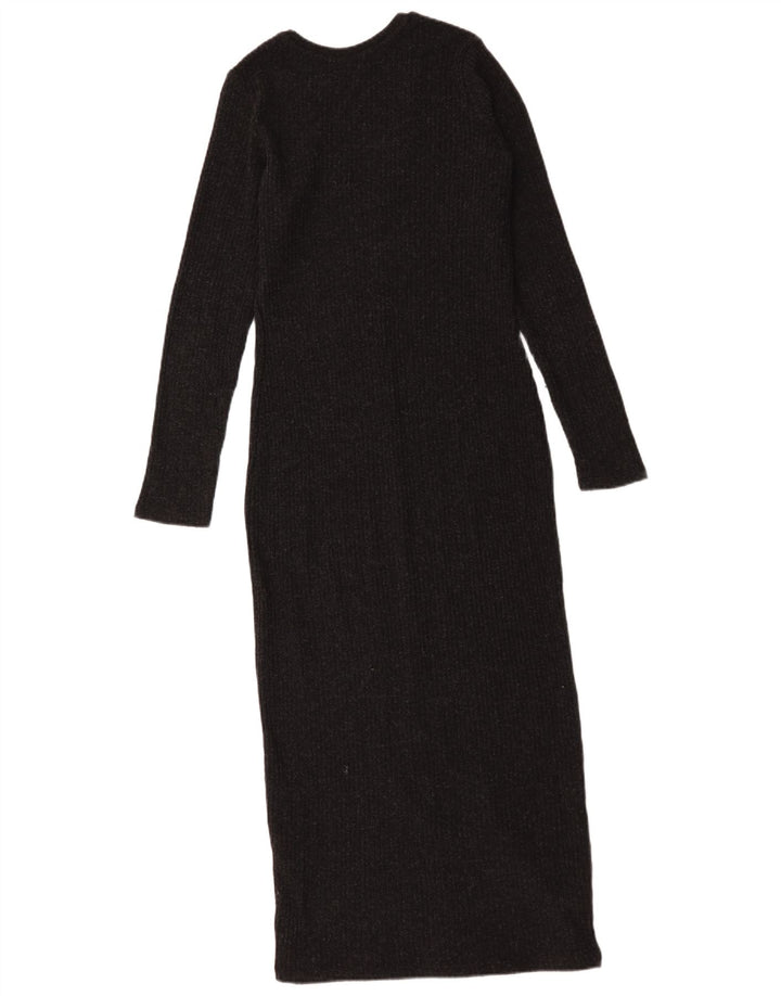 Abito maglione a maniche lunghe da donna Zara UK 10 piccolo poliestere grigio