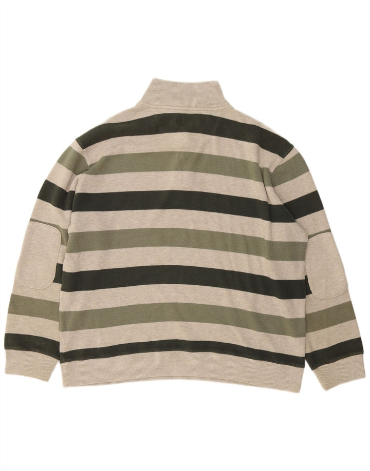 Marks & Spencer maglione da uomo con collo con zip blu Harbour grande kaki