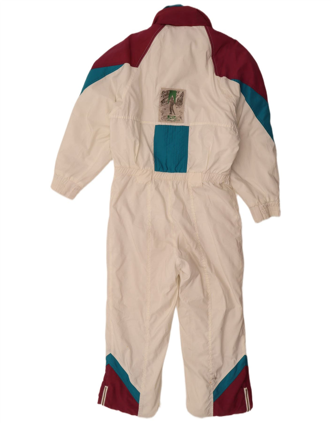 Tuta da sci da donna taglio ampio con cappuccio Silvy IT 44 Medium White Colourblock