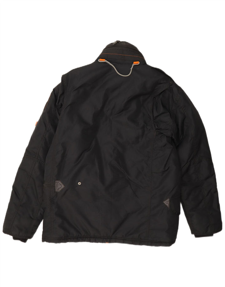 Giacca imbottita con cappuccio da uomo Tonino Lamborghini UK 36 Small Nera