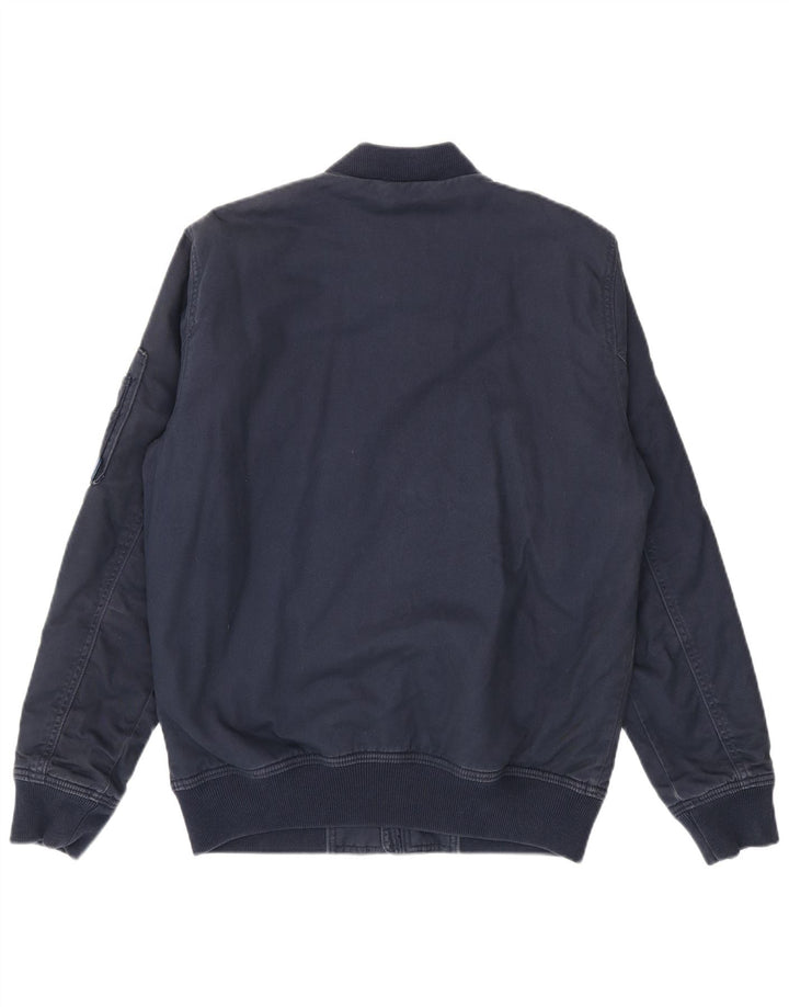 Giubbotto bomber da uomo Hollister UK 38 cotone medio blu navy