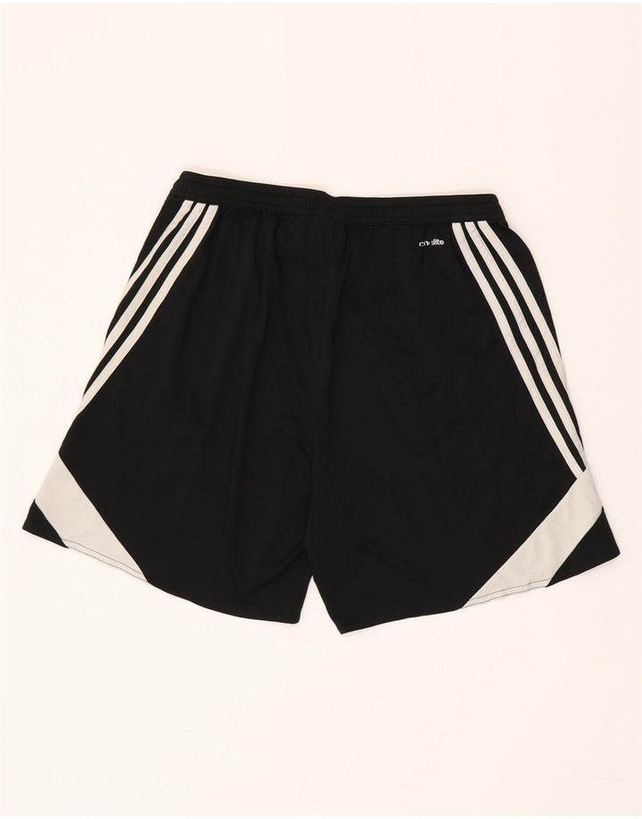 Pantaloncini sportivi Adidas Climalite da uomo, grandi, in poliestere color block nero