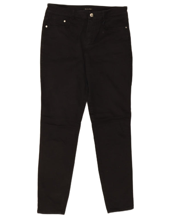 MASSIMO DUTTI Womens Skinny Casual Trousers EU 42 Large W32 L30 Black