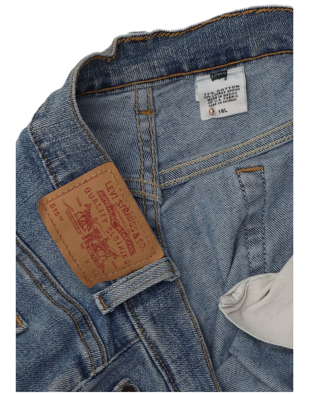 Jeans Levi's 515 Bootcut da donna US 16 2XL W36 L32 Cotone blu