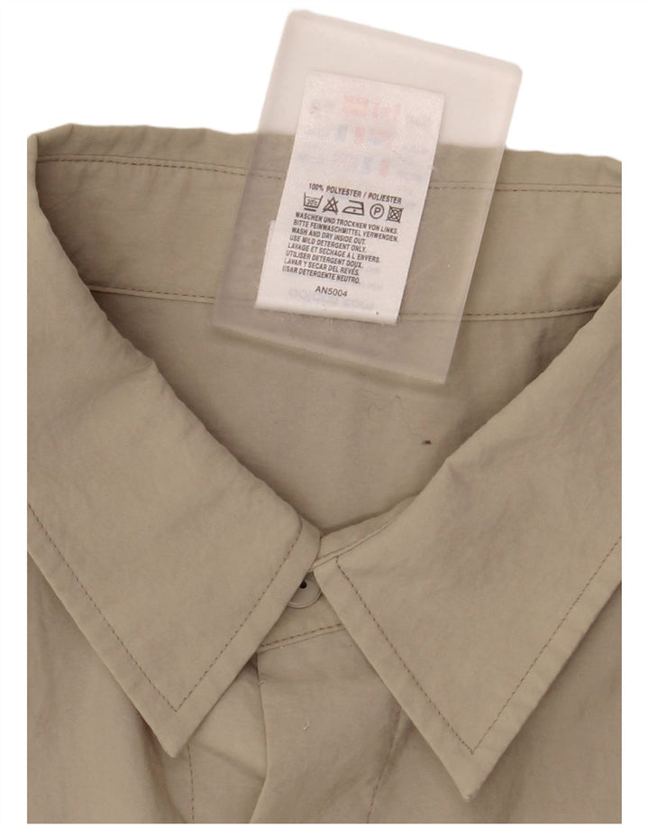 Camicia a maniche corte da uomo ADIDAS UK 46/48 XL Poliestere beige