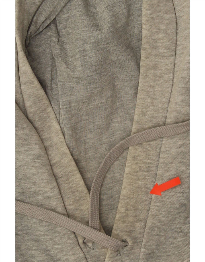 Felpa con cappuccio da uomo Nike in cotone mélange grigio medio
