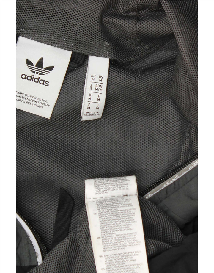Giacca antipioggia da uomo Adidas con cappuccio UK 38 Nylon color block grigio medio