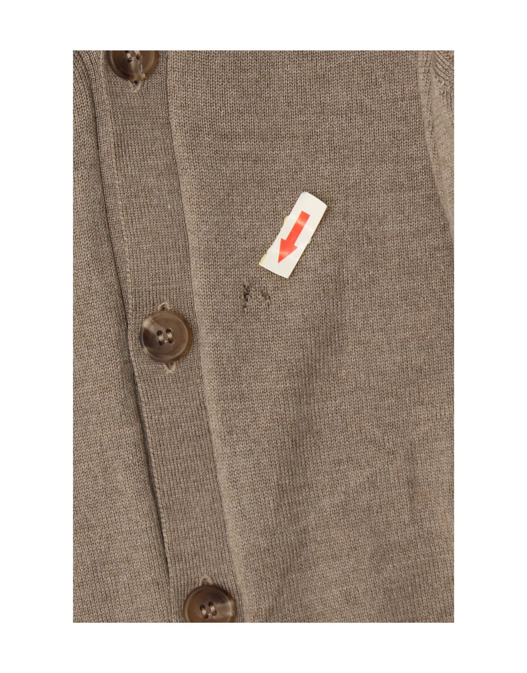 Maglione cardigan senza maniche da uomo Marks & Spencer grande lana beige