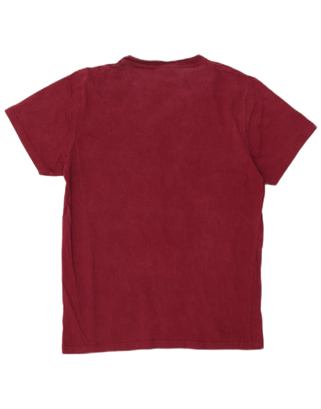 PIERRE CARDIN T-shirt da donna Top UK 14 Medium Maroon Cotton