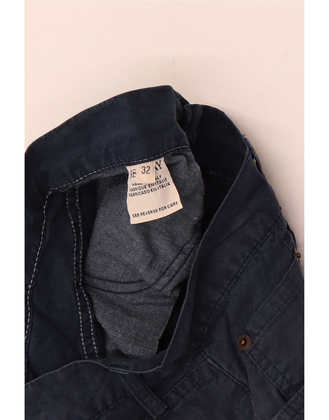 Replay Pantaloncini casual da uomo medi W32 in cotone blu navy