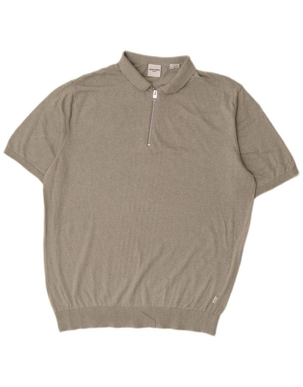 Polo a maniche corte da uomo Jack & Jones 3XL Grigia
