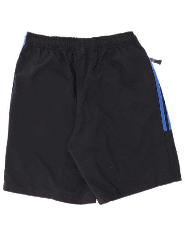 Pantaloncini sportivi da uomo Adidas medi in poliestere blu navy