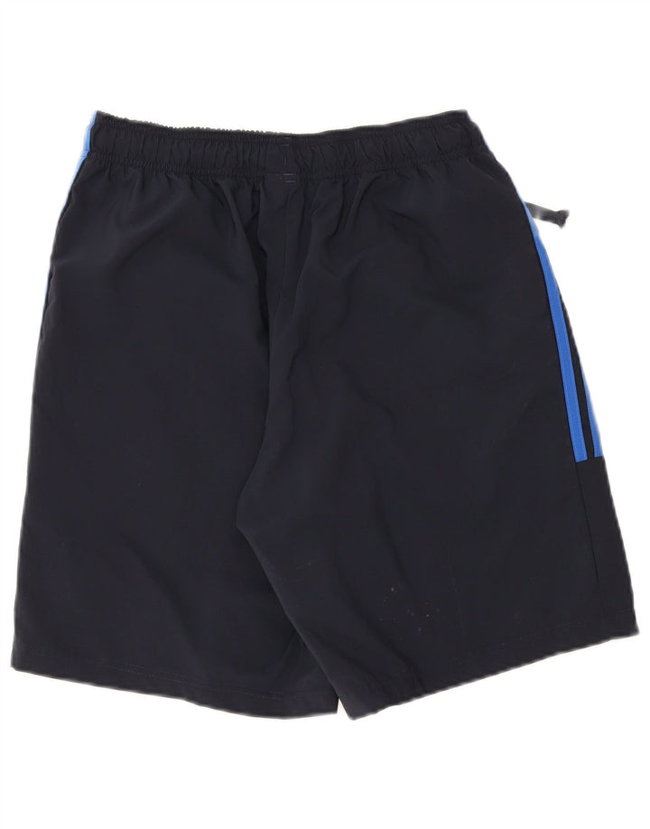 Pantaloncini sportivi da uomo Adidas medi in poliestere blu navy