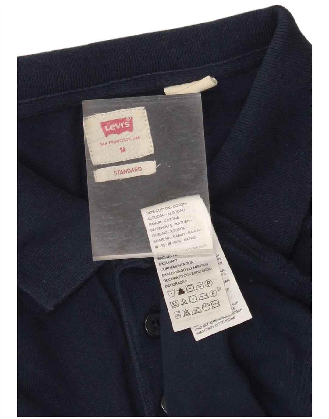Polo LEVI'S da uomo con vestibilità standard, cotone medio blu navy
