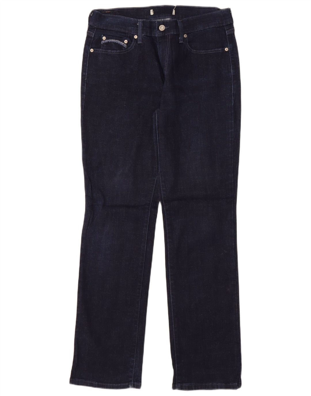 Jeans dritti da donna LEVI'S US 8 medio W29 L32 cotone blu navy