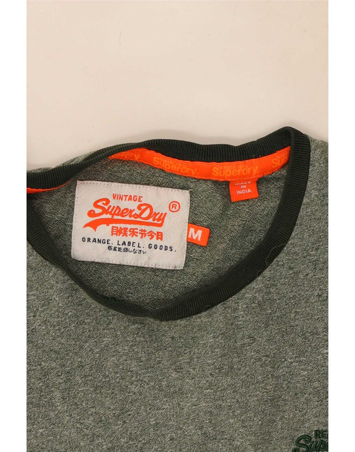 T-shirt da uomo Superdry Top in cotone verde medio
