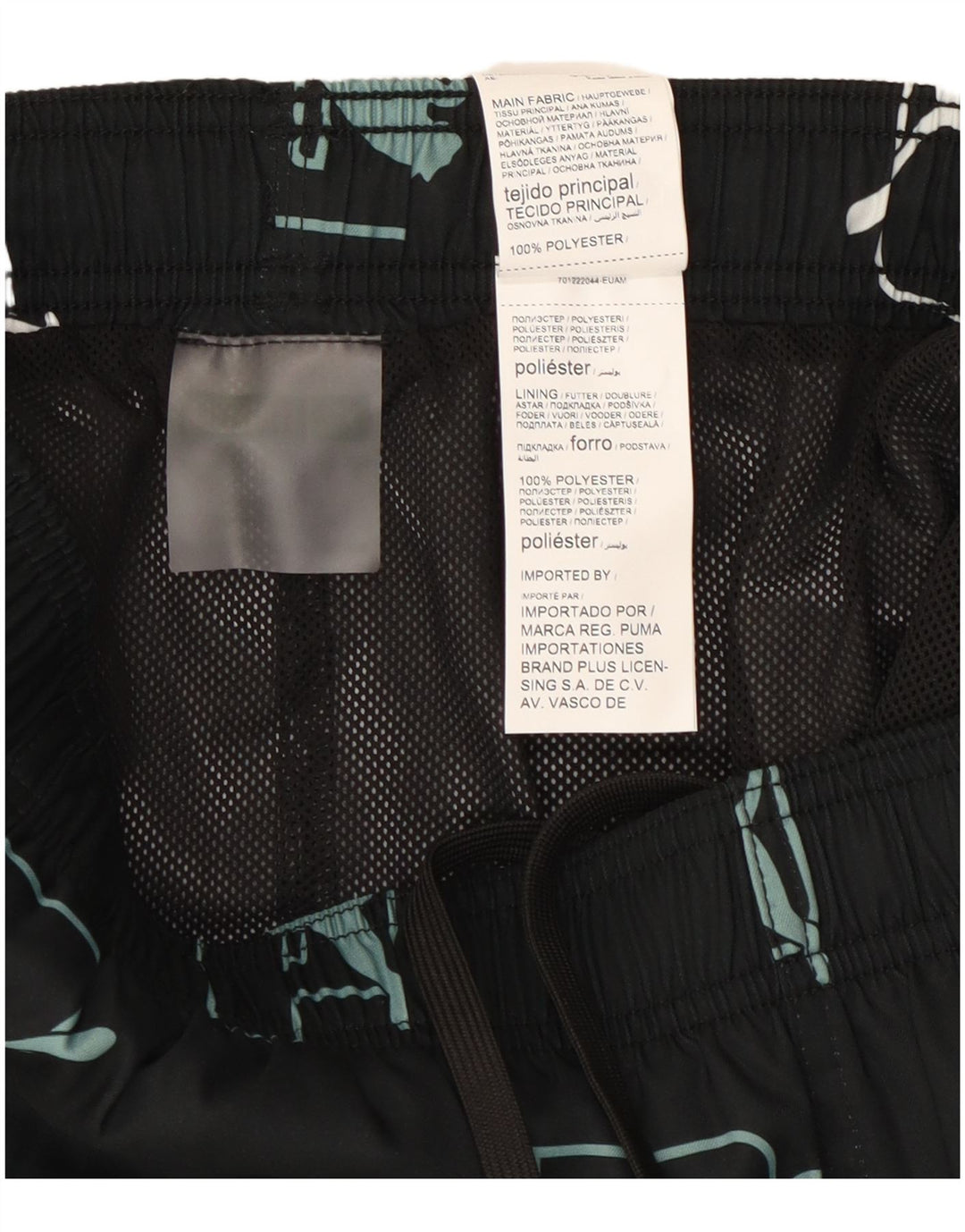Pantaloncini sportivi grafici da uomo Puma piccoli sportivi in poliestere nero