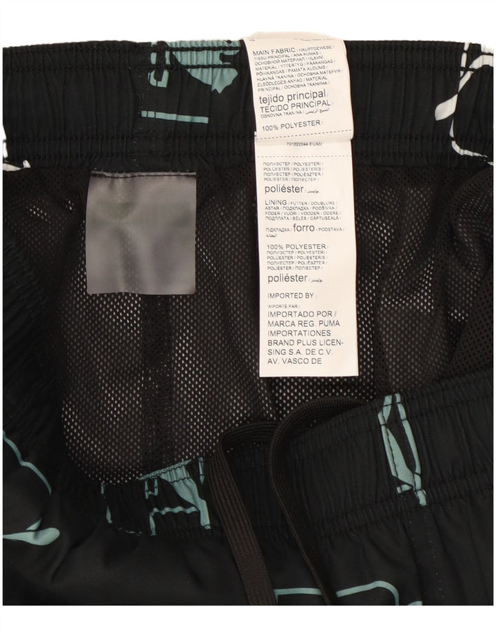 Pantaloncini sportivi grafici da uomo Puma piccoli sportivi in poliestere nero