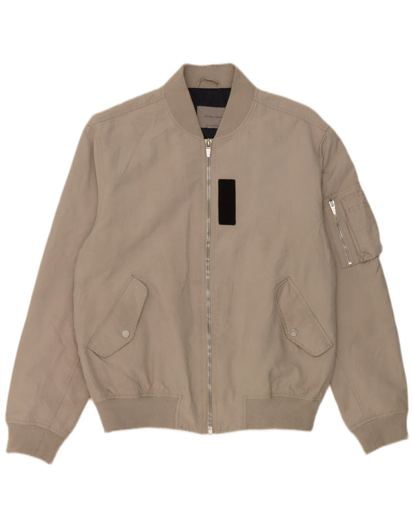 Giubbotto bomber da uomo Zara UK 42 XL poliestere grigio