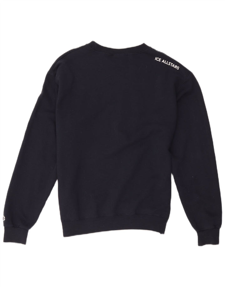 Felpa grafica da uomo Champion Felpa media in cotone blu navy