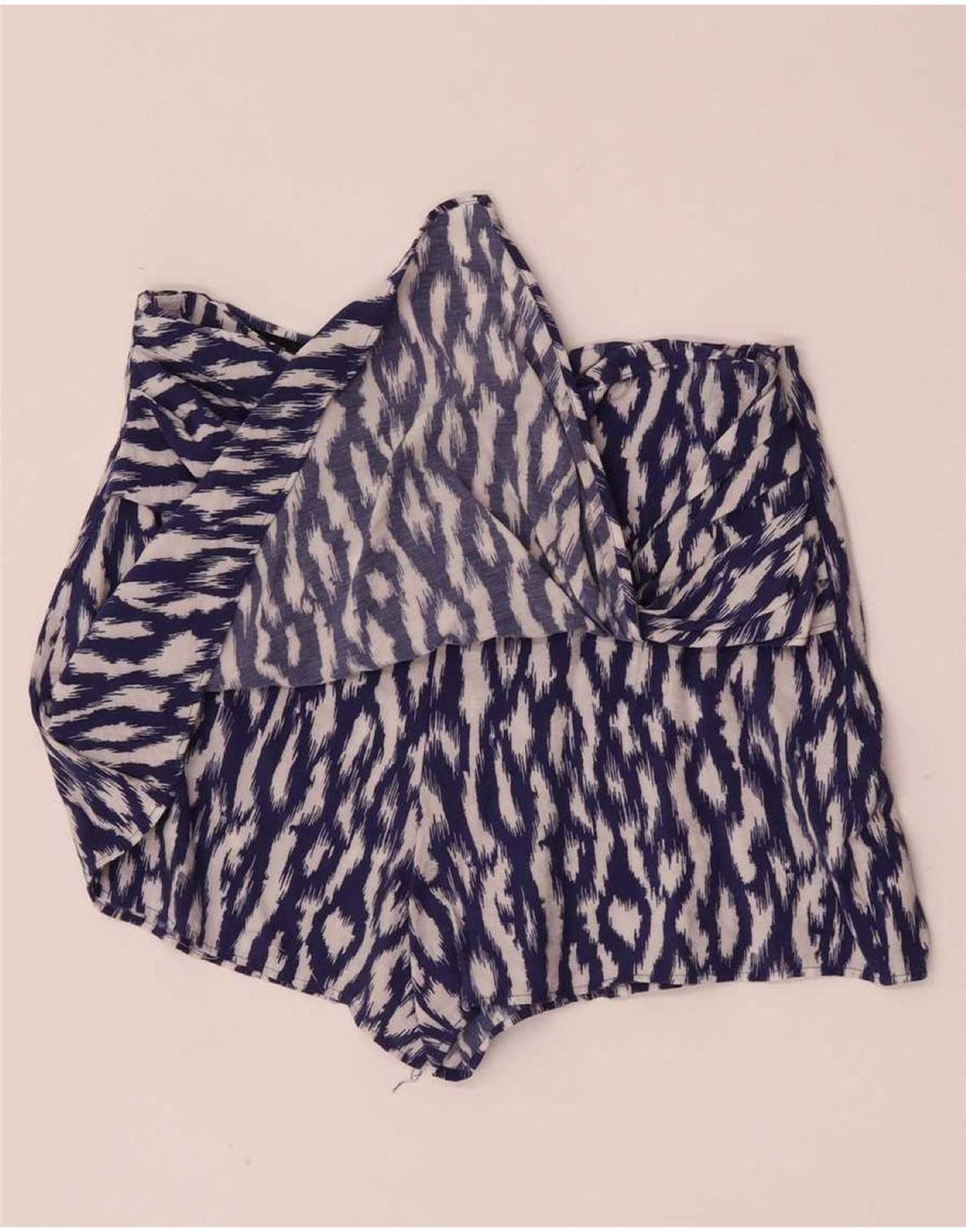 Gonna corta da donna Zara grande W30 viola Ikat viscosa