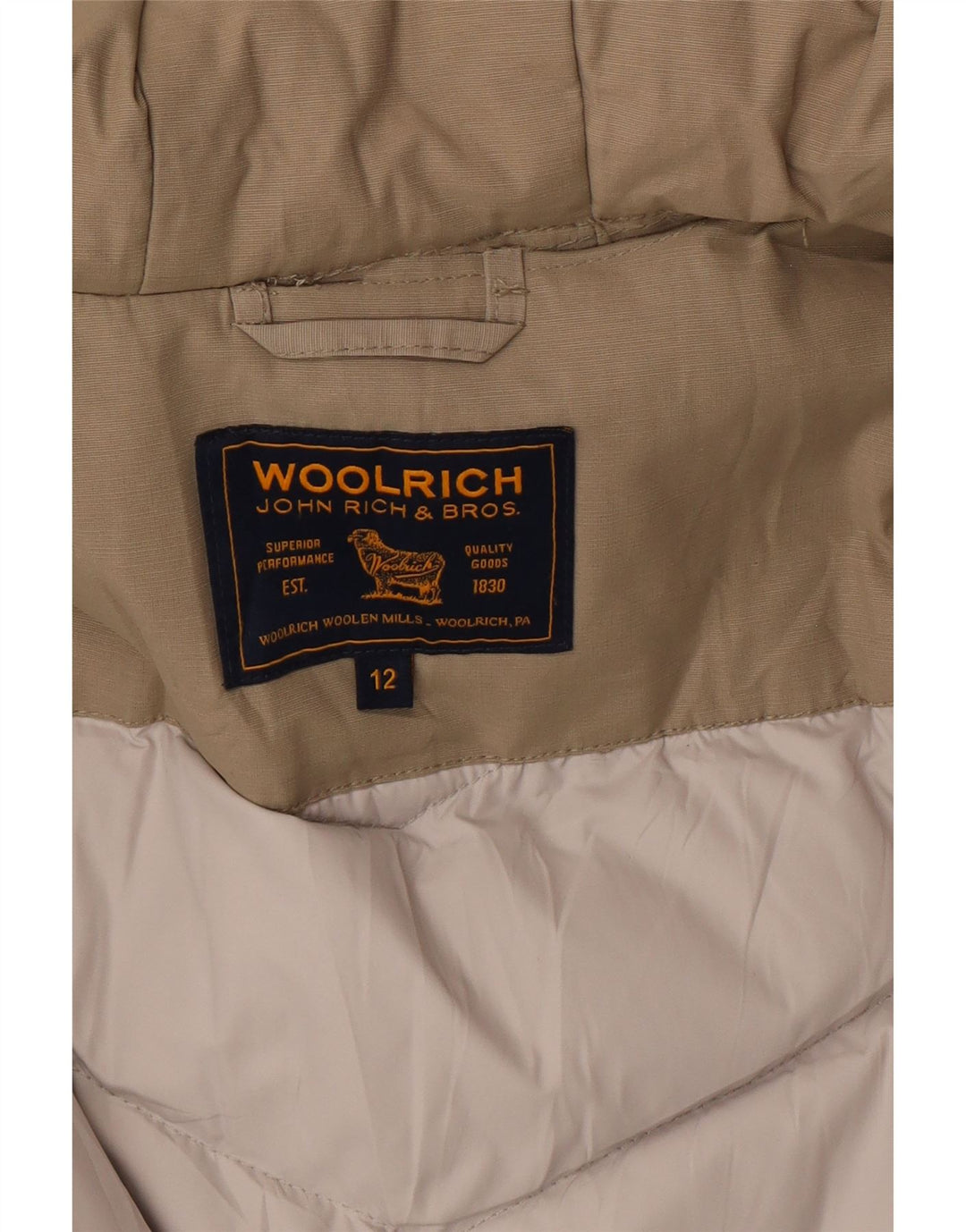 Giacca utility con cappuccio per ragazze Woolrich 11-12 anni Beige