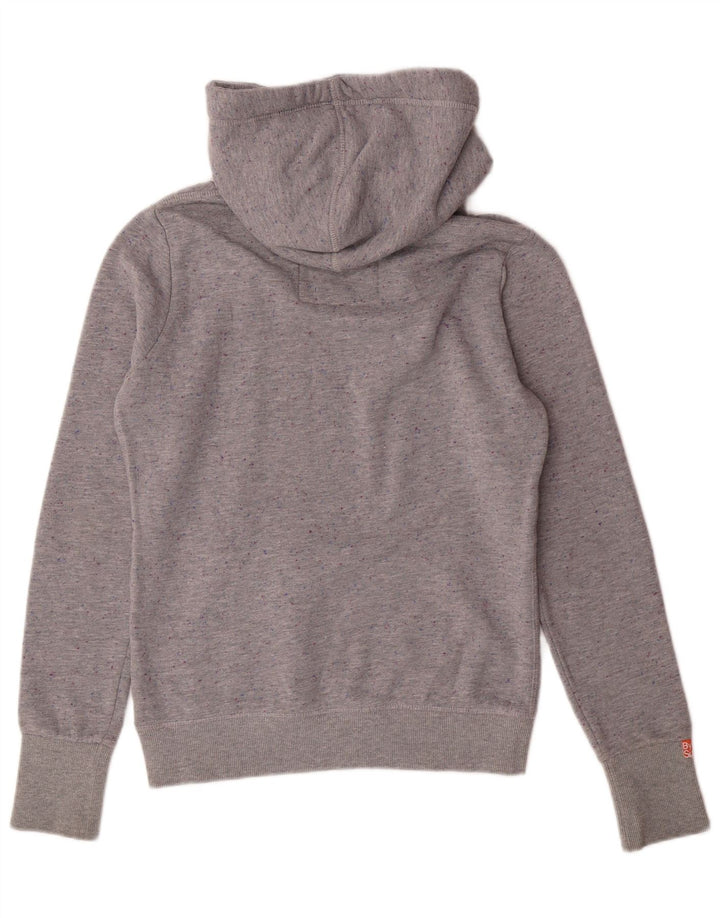 Felpa con cappuccio grafica da donna SUPERDRY UK 14 Poliestere screziato grigio medio