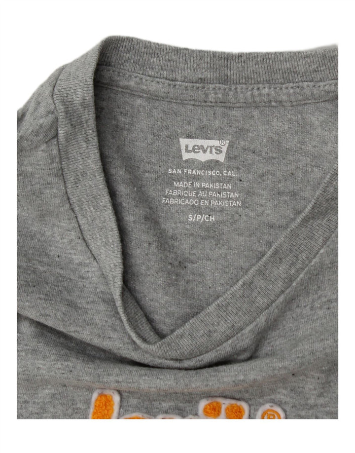 T-shirt grafica oversize da donna Levi's Top UK 10 piccola grigia