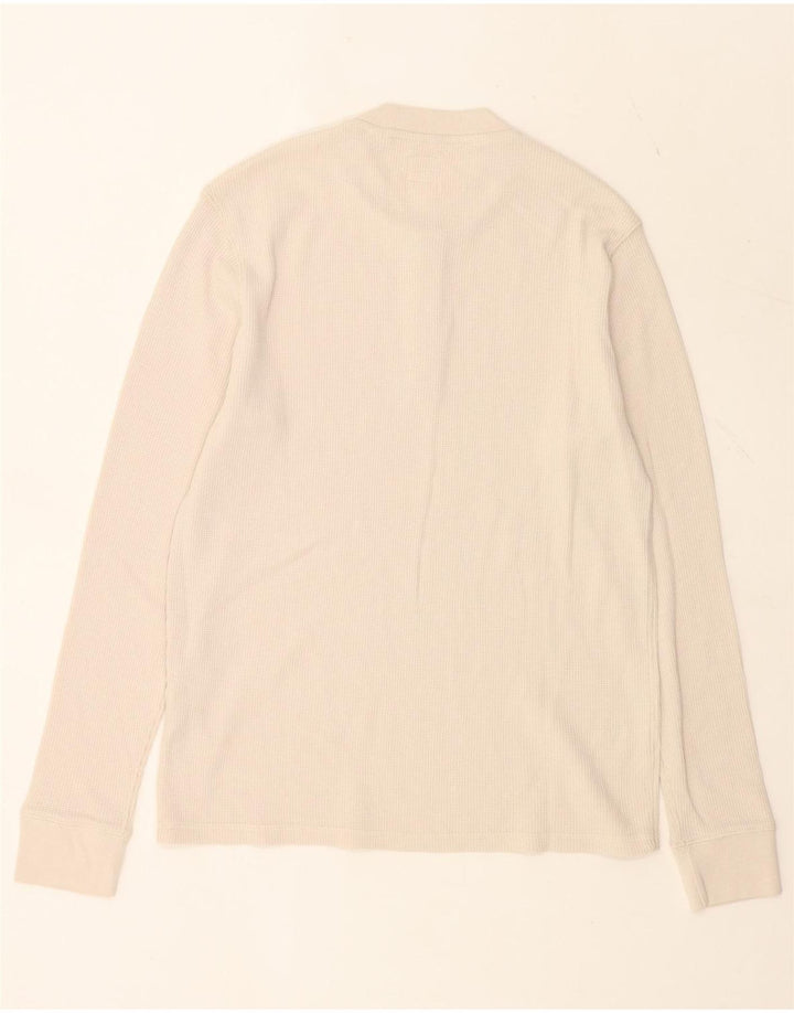 Levi's Uomo Standard Top Manica Lunga Cotone Beige Medio