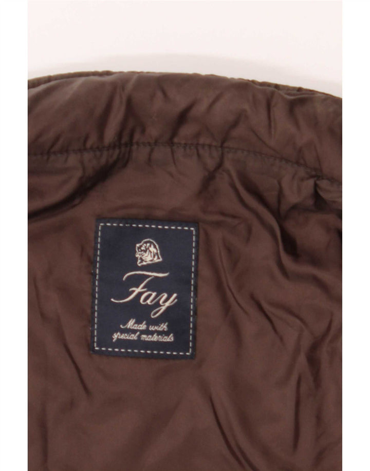 Gilet imbottito da uomo Fay UK 38 marrone medio