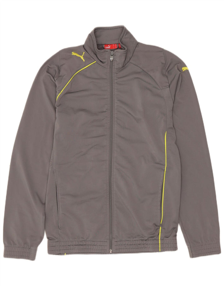 Giacca da tuta da ragazzo PUMA 13-14 anni in poliestere grigio