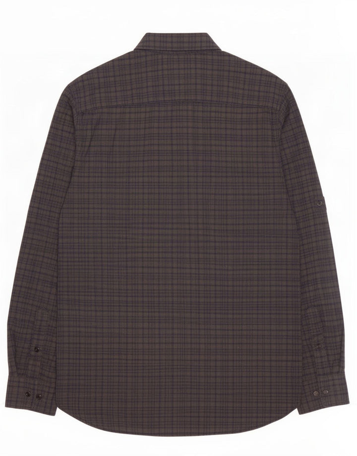 Camicia da uomo su misura Tommy Hilfiger, cotone a quadri grigi grandi