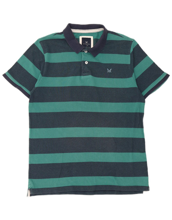 Crew Clothing Polo da uomo XL in cotone a righe blu navy