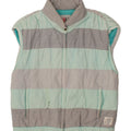 BELFE Womens Padded Gilet IT 42 Medium Grey Striped Vintage Belfe and Second-Hand Belfe from Messina Hembry 