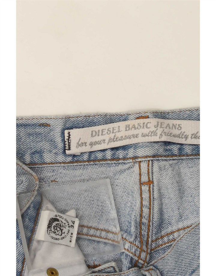 Pantaloncini di jeans da uomo Diesel W34 grandi in cotone blu