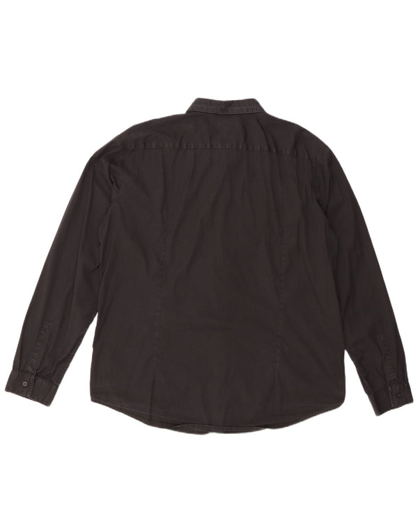 Camicia slim fit da uomo HUGO BOSS 2XL cotone nero