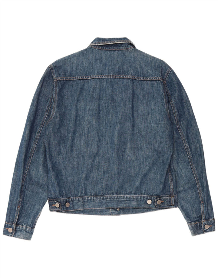 Giacca in denim da donna Benetton UK 14 cotone blu medio