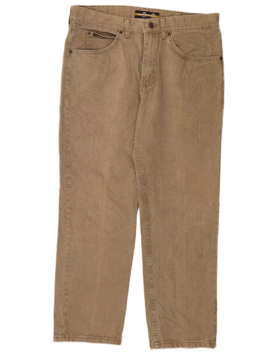 Jeans dritti da uomo Lee vestibilità regolare W36 L29 cotone kaki