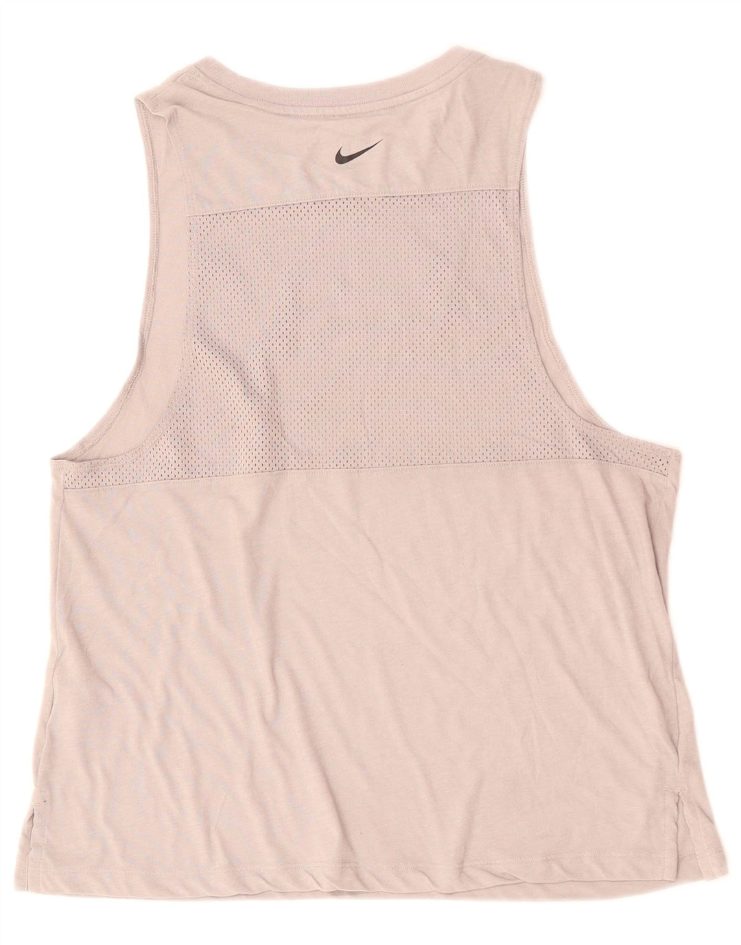 Canotta grafica NIKE Dri Fit da donna UK 14 Cotone grigio medio