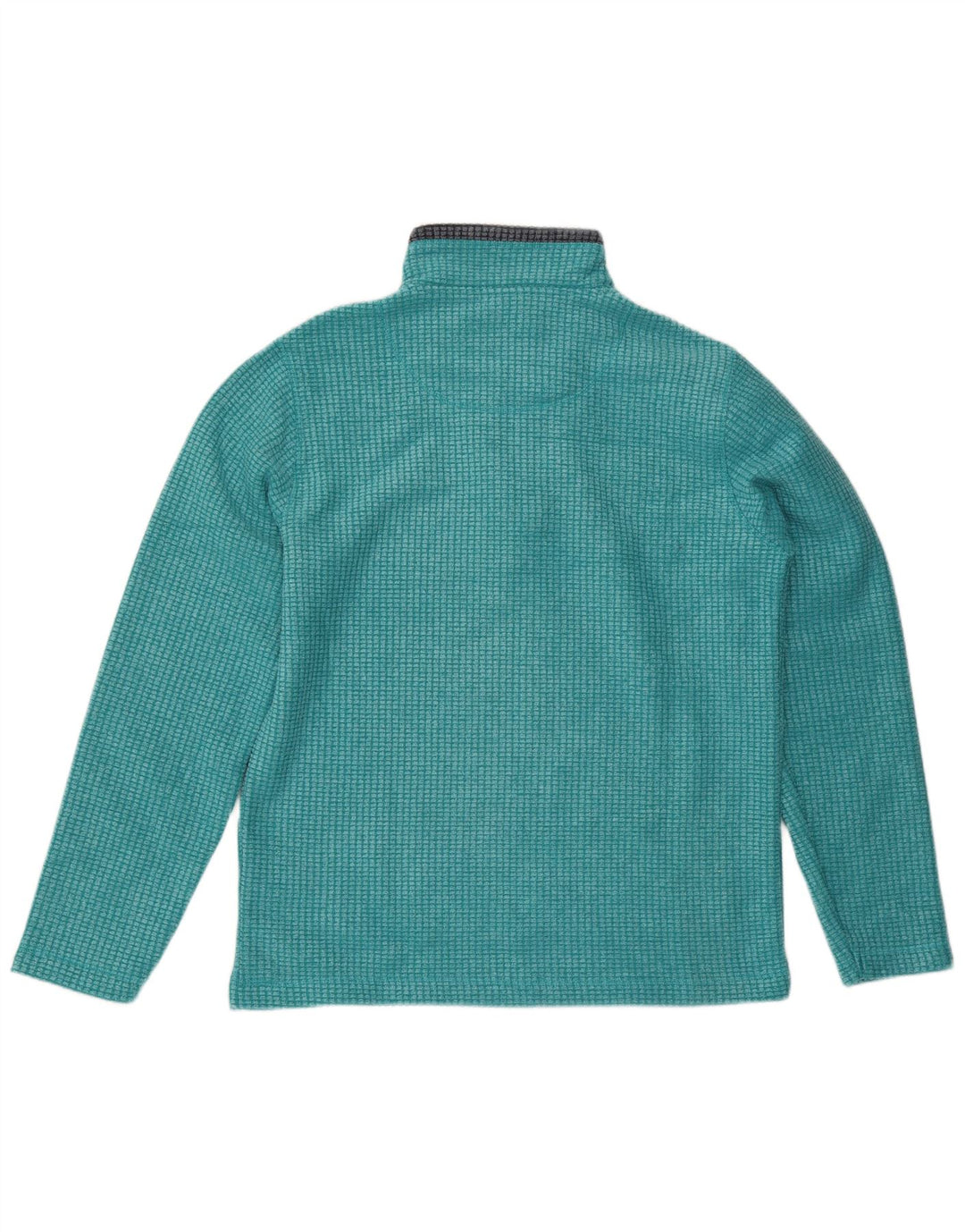 Maglione in pile da uomo con collo con zip Weird Fish, grande poliestere turchese