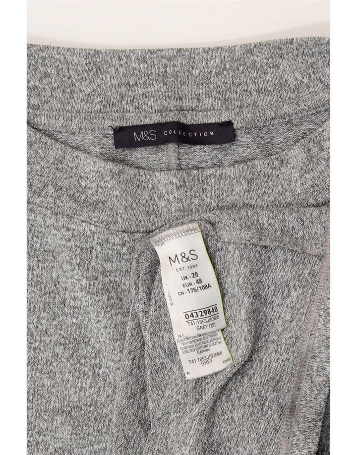 Top camicetta da donna Marks & Spencer UK 20 2XL Poliestere chiazzato grigio
