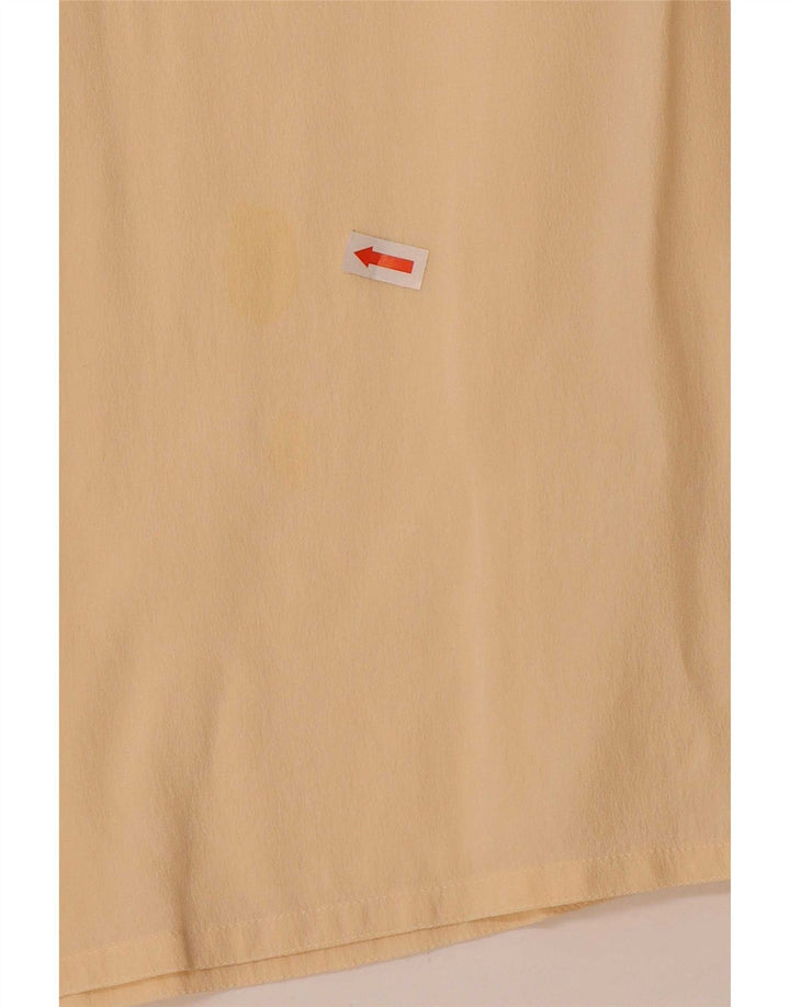 Camicetta camicia vintage da donna UK 16 grande beige